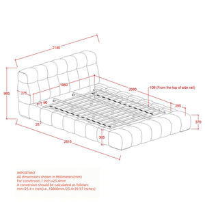 Pasha 78" King Platform Bed - comfortable bed for restful sleep | Image 8 | InSTYLE Home & Rugs