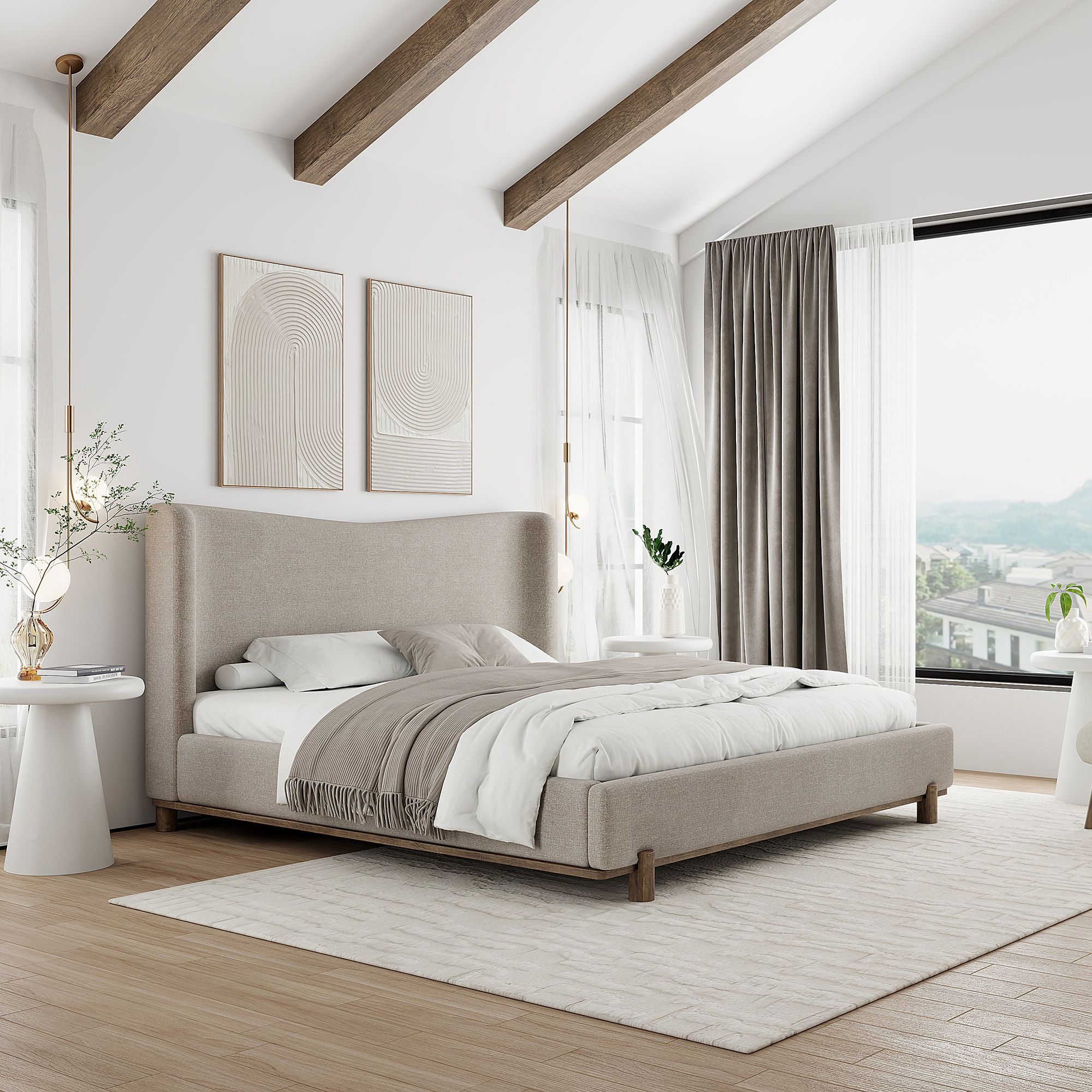 Isadora 78" King Platform Bed - luxurious bed for modern homes | Image 2 | InSTYLE Home & Rugs