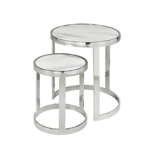 Nesting Tables GY-505, 2Pc Round Faux Marble top nesting tables - available in various materials and finishes | Image 2 | InSTYLE Home & Rugs
