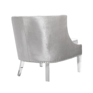 LUCY Lounge Chair E-Grey Velvet With SS Legs LUCY - comfortable chairs for relaxation | Image 2 | InSTYLE Home & Rugs
