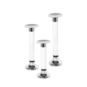 XC-7561 ABC Acrylic Candle Holders, Nickel, - wide range of home decor items to enhance your living space | Image 2 | InSTYLE Home & Rugs