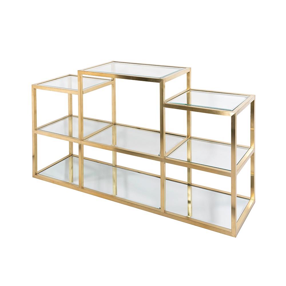 MULTI-LEVEL Gold Console Table - versatile tables for living rooms and entryways | Image 2 | InSTYLE Home & Rugs