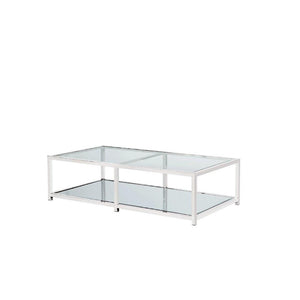 CASPIAN Console Table Stainless Steel frame, glass & mirror tops | InSTYLE Home & Rugs