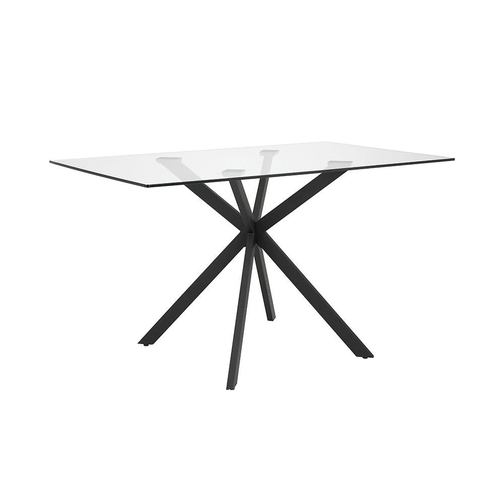 Lincoln Black Dining Table - durable and easy to maintain, with a sleek, modern look | Image 1 | InSTYLE Home & Rugs