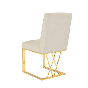 MARTINI Dining Chair GY-DC-8101G Morgan Ivory Brushed GOLD Frame - comfortable dining experience | Image 8 | InSTYLE Home & Rugs