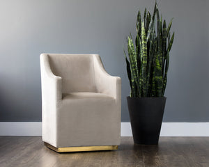 Zane Wheeled Dining Armchair - comfortable dining experience | Image 4 | InSTYLE Home & Rugs