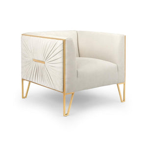Truro Gold Accent Chair - available in various fabrics and designs to suit your style | Image 1 | InSTYLE Home & Rugs