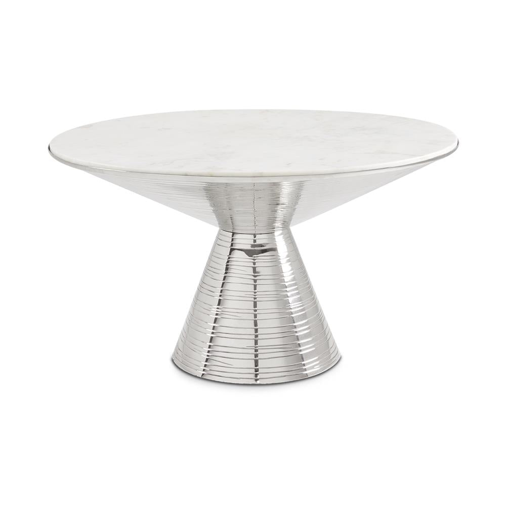Valentine coffee table XC-CT-VARI30NI white marble with Silver frame - functional centerpieces for homes | Image 1 | InSTYLE Home & Rugs