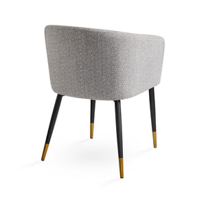 JORDAN CHAIR Morgan ashfield fabric black legs gold caps | InSTYLE Home & Rugs