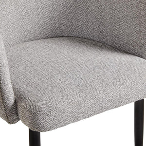 JORDAN CHAIR Morgan ashfield fabric black legs gold caps | InSTYLE Home & Rugs