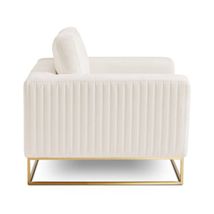 FRANKLIN Accent Chair GY-AC-8145G Contessa Vanilla Gold Legs - stylish accent chair to elevate your living room decor | Image 6 | InSTYLE Home & Rugs