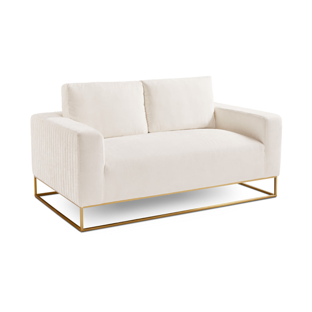 FRANKLIN 2 seater GY-LS-8145G Contessa Vanilla Gold frame - durable and cozy seater sofa for everyday comfort | Image 1 | InSTYLE Home & Rugs