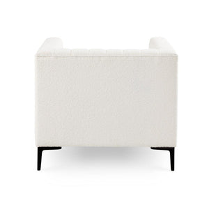 FLORIAN Chair Boucle Fur Fabric Black Legs | InSTYLE Home & Rugs