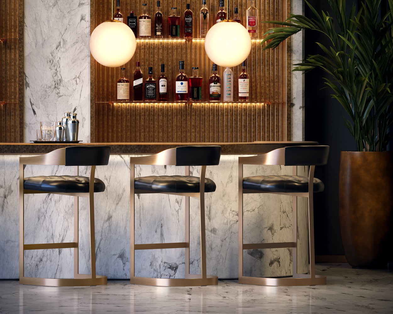 Beaumont Barstool - trendy stools for bars and kitchens | Image 2 | InSTYLE Home & Rugs