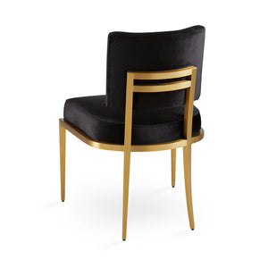 OLIVER Dining Chair WITHOUT ARMS Black Velvet | InSTYLE Home & Rugs