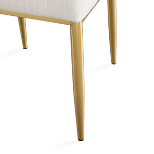 Shell Chair Beige linen KXNK- Frame Stainless steel brushed gold | InSTYLE Home & Rugs