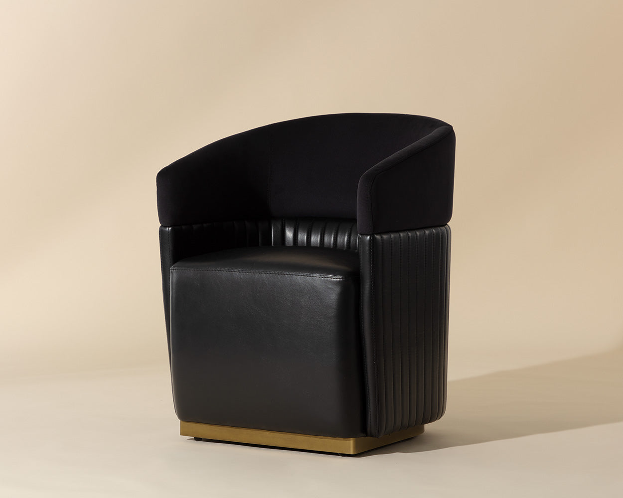 Genval Wheeled Lounge Chair - elegant seating for dining areas | Image 1 | InSTYLE Home & Rugs