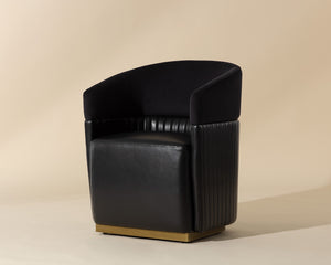 Genval Wheeled Lounge Chair - elegant seating for dining areas | Image 1 | InSTYLE Home & Rugs