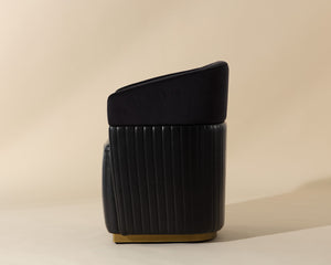 Genval Wheeled Lounge Chair - elegant seating for dining areas | Image 3 | InSTYLE Home & Rugs