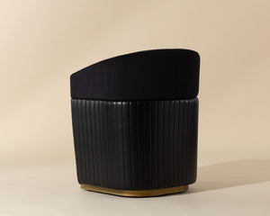 Genval Wheeled Lounge Chair - elegant seating for dining areas | Image 4 | InSTYLE Home & Rugs