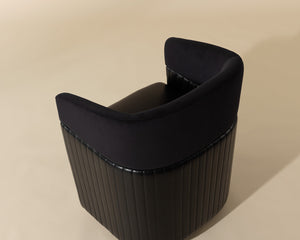 Genval Wheeled Lounge Chair - elegant seating for dining areas | Image 5 | InSTYLE Home & Rugs
