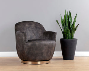 Casey Swivel Lounge Chair - comfortable chairs for relaxation | Image 4 | InSTYLE Home & Rugs