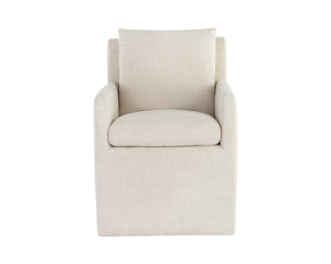 Glenrose Wheeled Dining Armchair - elegant seating for dining areas | Image 4 | InSTYLE Home & Rugs