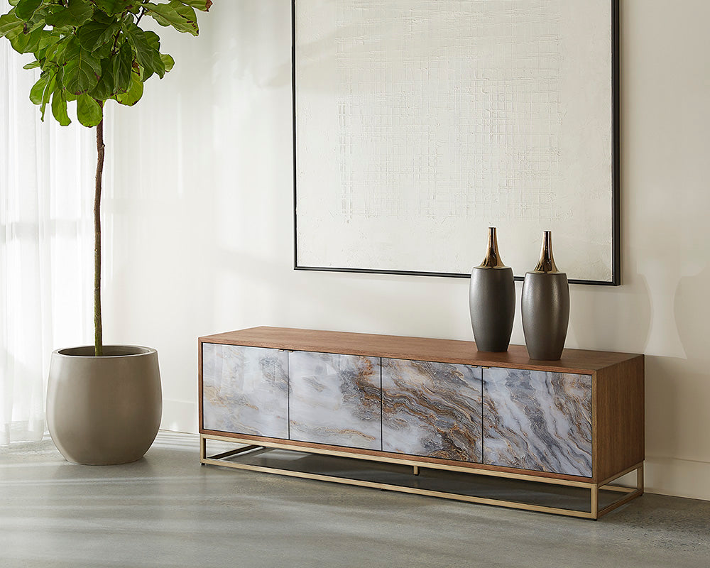 Fuentes Media Console And Cabinet - versatile tables for living rooms and entryways | Image 2 | InSTYLE Home & Rugs