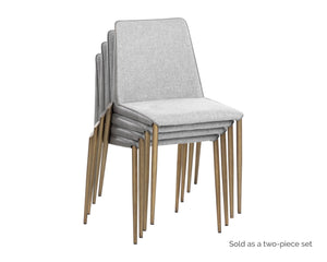 Renee Stackable Dining Chair - stylish chairs for any table | Image 3 | InSTYLE Home & Rugs