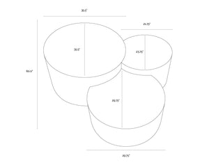 Neo Nesting Coffee Tables (Set Of 3) - stylish tables for living rooms | Image 14 | InSTYLE Home & Rugs