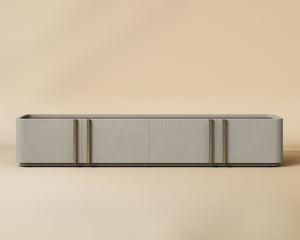 Jamille Media Console And Cabinet - perfect for holding drinks, decor, or lamps | Image 3 | InSTYLE Home & Rugs