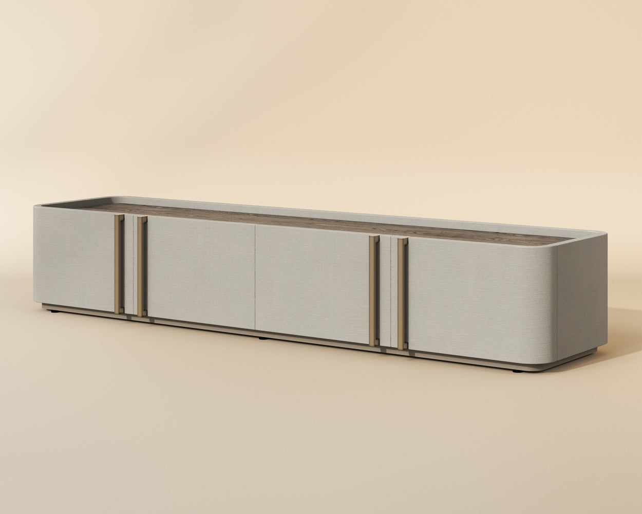 Jamille Media Console And Cabinet - perfect for holding drinks, decor, or lamps | Image 1 | InSTYLE Home & Rugs