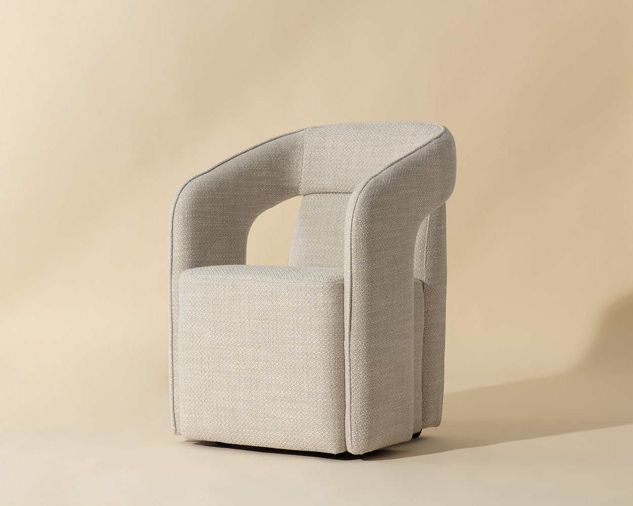 Kendrick Wheeled Dining Armchair - elegant seating for dining areas | Image 1 | InSTYLE Home & Rugs
