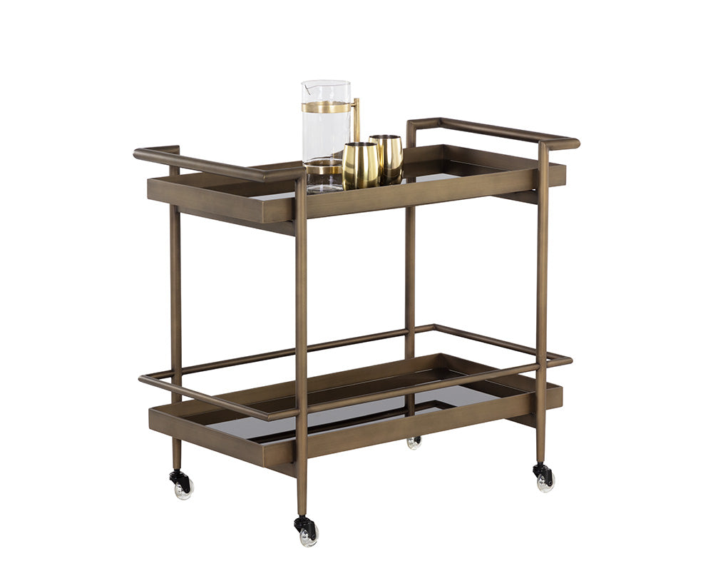 Livingston Bar Cart - perfect storage for drinks and glassware | Image 2 | InSTYLE Home & Rugs