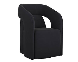 Kendrick Wheeled Dining Armchair - elegant seating for dining areas | Image 2 | InSTYLE Home & Rugs