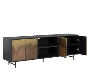 Auburn Media Console And Cabinet - perfect for holding drinks, decor, or lamps | Image 3 | InSTYLE Home & Rugs