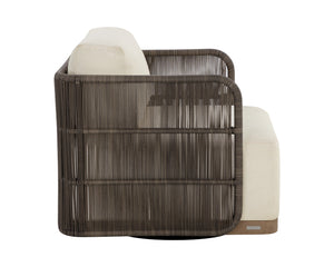 Ravenna Swivel Armchair - chic lounge chairs for gardens | Image 5 | InSTYLE Home & Rugs