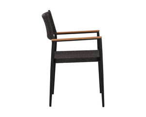 Nava Stackable Dining Armchair - elegant seating for dining areas | Image 3 | InSTYLE Home & Rugs
