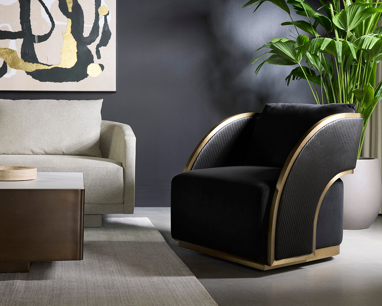 Baz Swivel Lounge Chair - comfortable chairs for relaxation | Image 2 | InSTYLE Home & Rugs