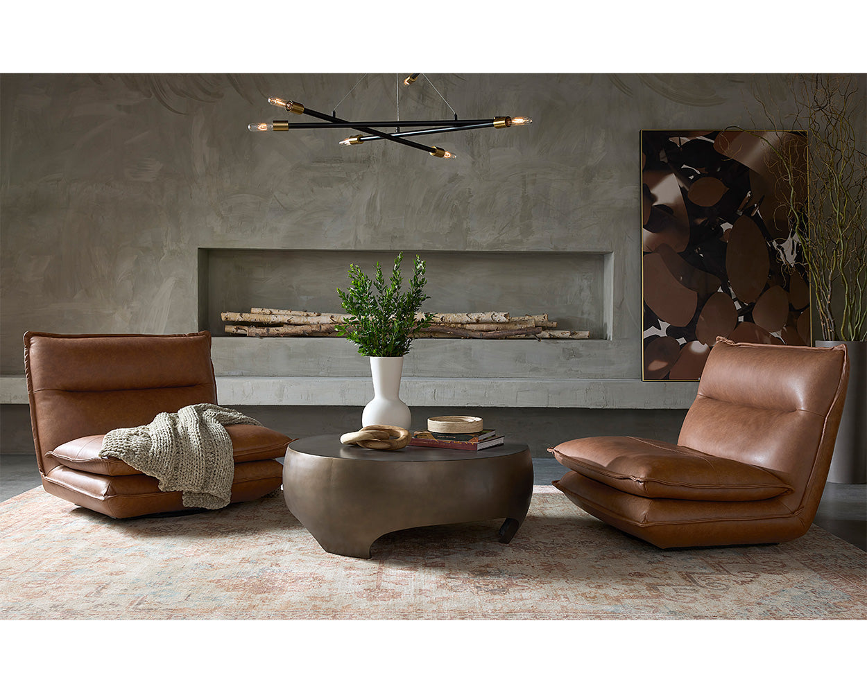 Colson Swivel Armless Chair - comfortable chairs for relaxation | Image 2 | InSTYLE Home & Rugs