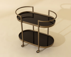 Bartlett Bar Cart - perfect storage for drinks and glassware | Image 3 | InSTYLE Home & Rugs