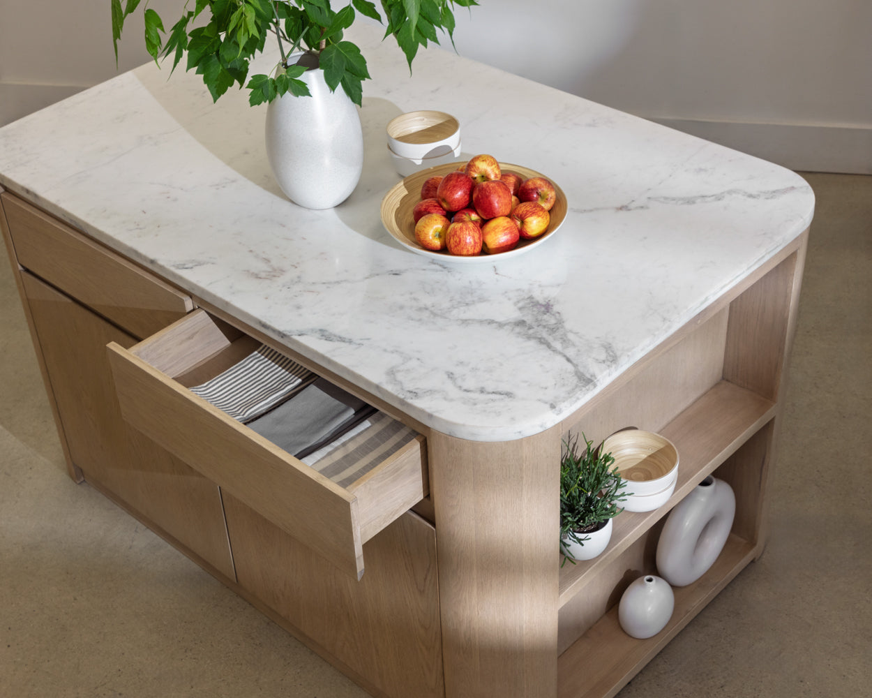Romilly Kitchen Island - sleek design for modern kitchens | Image 2 | InSTYLE Home & Rugs