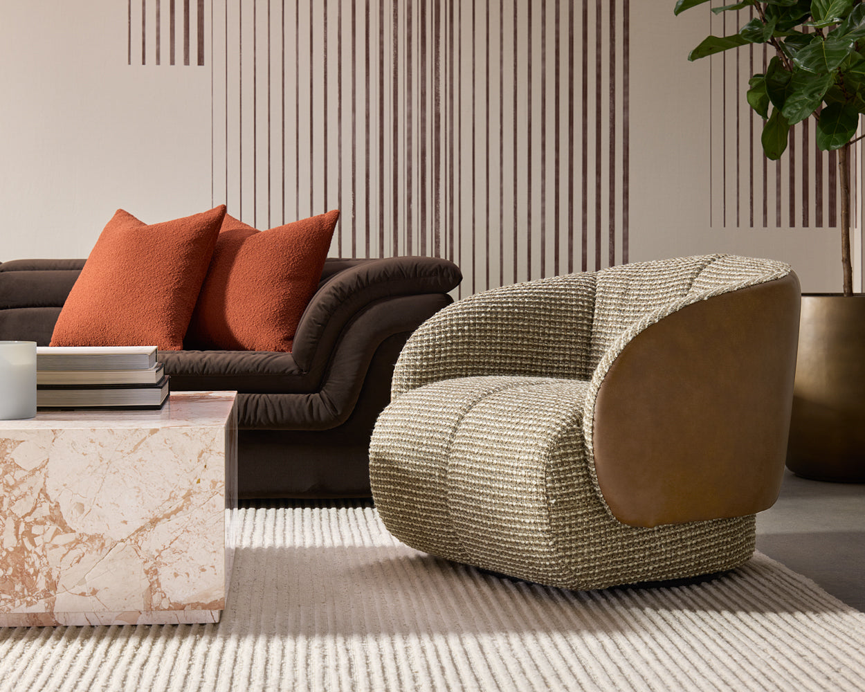 Camie Swivel Lounge Chair - comfortable chairs for relaxation | Image 2 | InSTYLE Home & Rugs