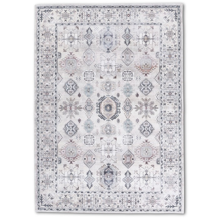 Sparx Distressed Beige Washable Transitional Rug - 5'x7'