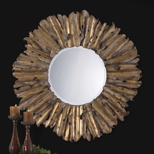 Hemani Round Mirror - elegant mirror for adding style and light to any room | Image 1 | InSTYLE Home & Rugs