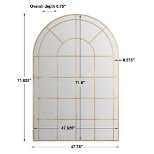 Grantola Arch Mirror, Gold - modern mirror with sleek design for contemporary interiors | Image 6 | InSTYLE Home & Rugs
