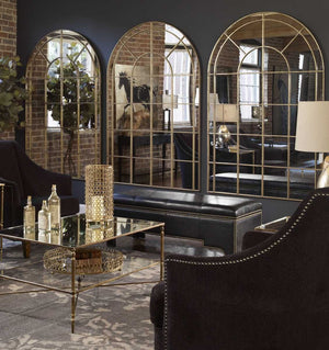 Grantola Arch Mirror, Gold - modern mirror with sleek design for contemporary interiors | Image 4 | InSTYLE Home & Rugs