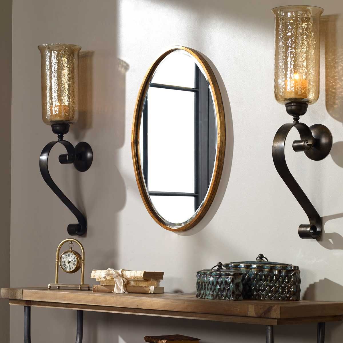 Herleva Oval Mirror - elegant mirror for adding style and light to any room | Image 1 | InSTYLE Home & Rugs