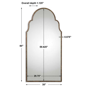 Brayden Tall Arch Mirror, Bronze - full-length mirror for creating the illusion of space and light | Image 3 | InSTYLE Home & Rugs