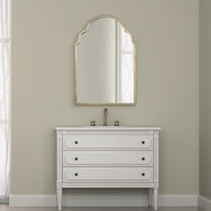 Brayden Petite Arch Mirror, Champagne - elegant mirror for adding style and light to any room | Image 1 | InSTYLE Home & Rugs